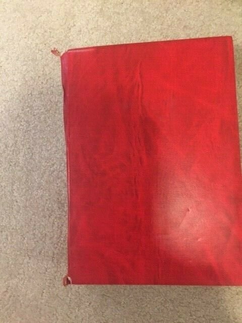 Red Germany Klaser Stock Book 64 (32x2) 9-row Black Pages Used See description