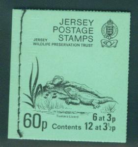 Jersey Stanley Gibbons SB20 Wildlife Lizard Booklet 1974
