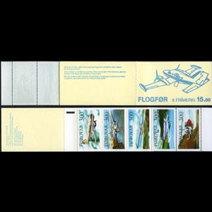 FAROE IS. 1985 - Scott# 138a Booklet-Planes NH