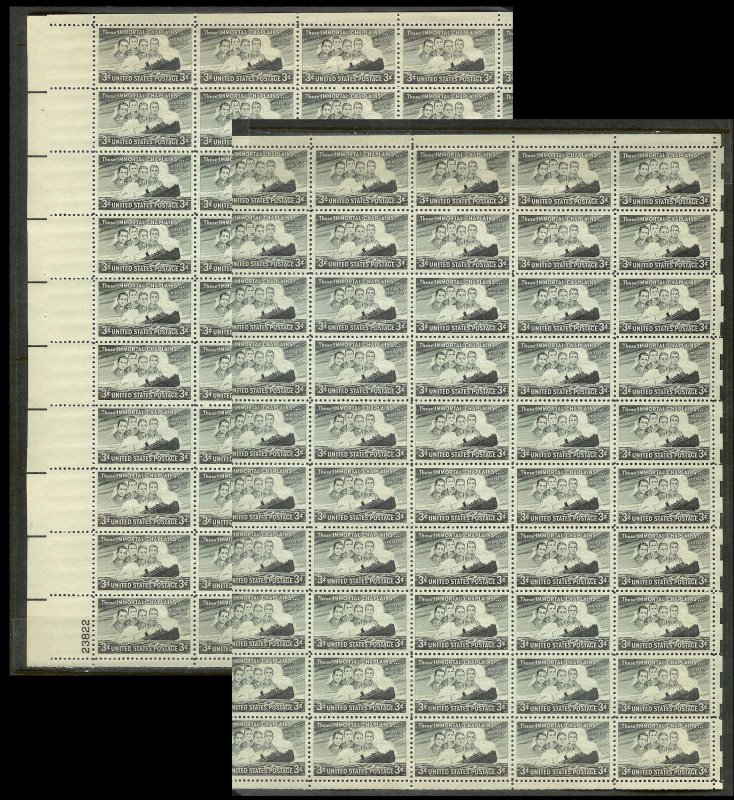 UNITED STATES (50) Complete Sheets Stamps ALL Mint Never Hinged FV=$99+