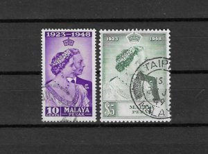 MALAYA/PERAK 1948 SG 122/23 USED Cat £50