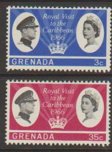 Grenada  QE II  SG 229 - 230  lightly mounted mint  