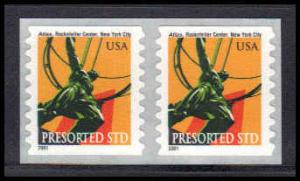 3520 10c Atlas Fine MNH Pair