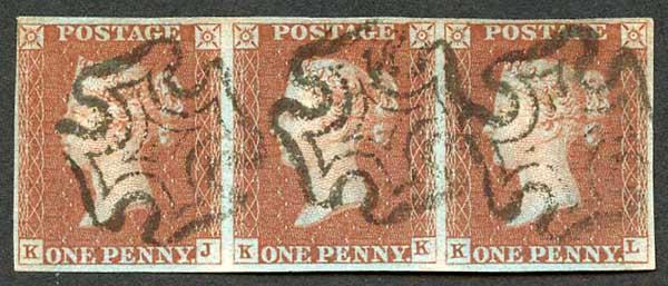 1841 Penny Red (KJ/KL) Plate 30 Very Fine Four Margins
