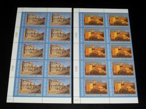 U.N,NEW YORK #784-785, 2000, WORLD HERITAGE SPAIN INSC. BLKS/10, NICE!! LQQK!!