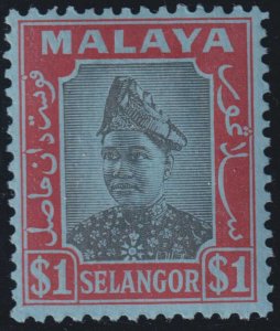 MALAYA - SELANGOR 72  MINT HINGED OG * NO FAULTS VERY FINE! - LLP