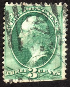 1881, US 3c, Washington, Used, Sc 207