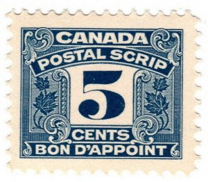 (I.B) Canada Revenue : Postal Scrip 5c