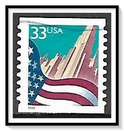 US #3281d Flag & City Used