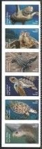 U.S.#5865-5870 Protect Sea Turtles 68c Vertical Strip of 6, MNH.