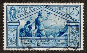 1930 Italy Sc #254 Birth of Virgil Poet Anchises and Sailor Aeneid - Used Cv$12