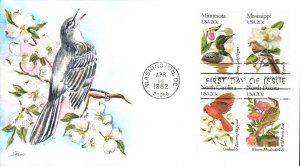 #1953-2002 Birds - Flowers Ham FDC Set
