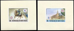 Upper Volta 403-404,C241-C243,MNH, Interphil '76 Exhibition 5 deluxe sheets