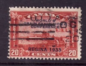 Canada-Sc#203-used 20c brown red-Grain Exhibition-id#216-1933-