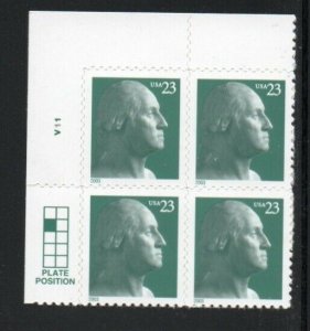 ALLYS STAMPS US Plate Block Scott #3819 23c George Washington [4] MNH F/VF [STK]