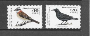 BIRDS - CHILE #1271-72 (DATED 1998)   MNH