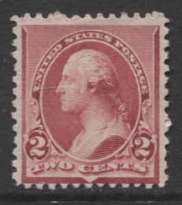 USA - Scott 220 - Washington -1890 - Mint No Gum - Carmine -  2c Stamp