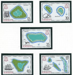 Kiribati 475-79 MNH 1986 Maps (ak3900)