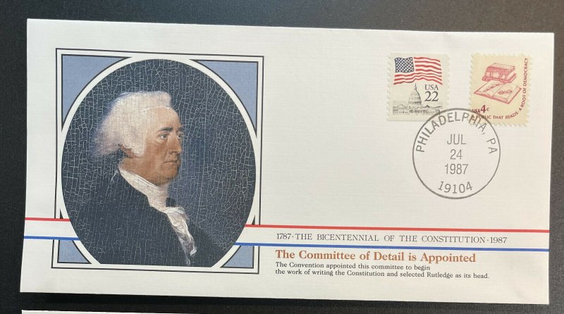 US #1585,2115 Used on Cover - Bicentennial of Constitution 1787-1987 [BIC17]