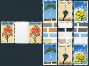 Australia 677-680 gutter,MNH. Mi 649-652. Australian trees 1978.Illawarra Flame,