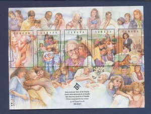 CANADA - Scott 1525 -  used S/S - Year of the Family - 1994