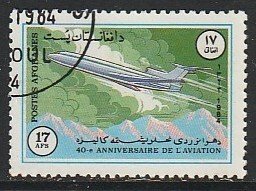 1984 Afghanistan - Sc 1095 - used VF - 1 single - Ilyshin IL-62