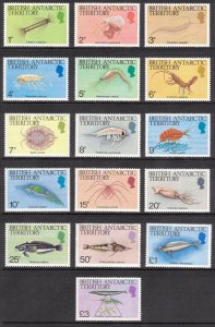 BRITISH ANTARCTIC 1984 Marine Life; Scott 102-16, SG 123-38; MNH