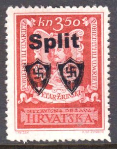 CROATIA 58 1944 LOCAL SPLIT OCCUPATION OVERPRINT OG NH U/M VF