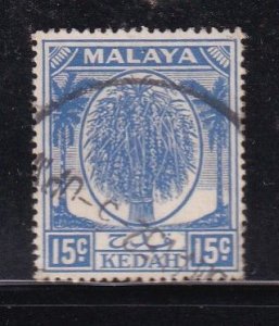 Malaya Kedah 1950 Sc 71 15c Used