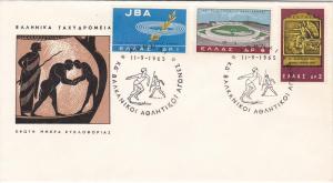 Greece # 830-832, Balkan Games, First Day Cover
