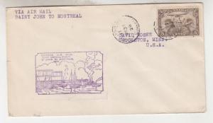 CANADA, 1929 First Flight cover, St.JOHN, NEW BRUNSWICK-MONTREAL