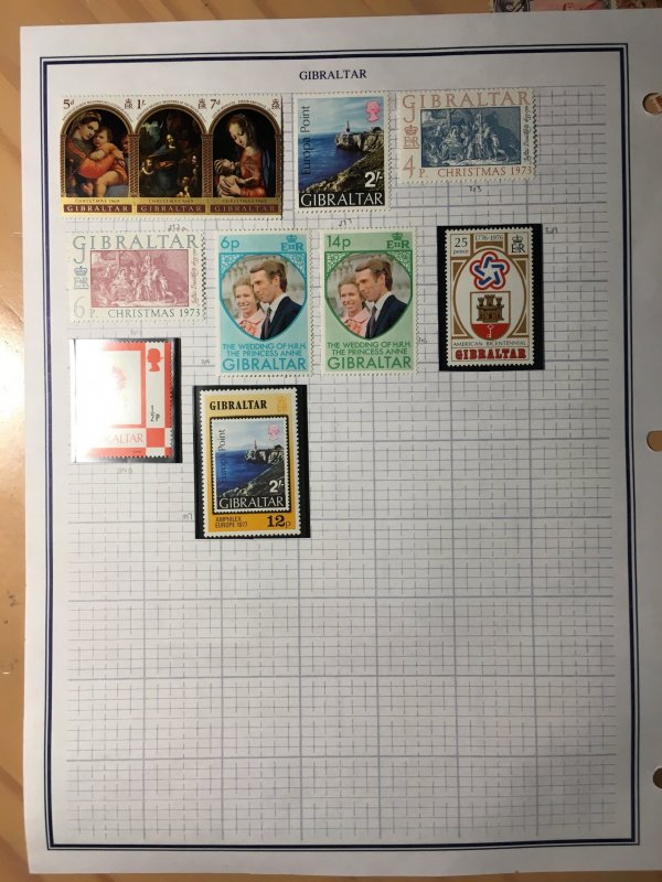 Small Collection of Gibraltar stamps