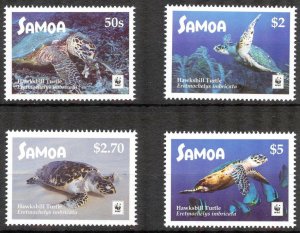Samoa 2016 WWF Turtles Set of 4 MNH
