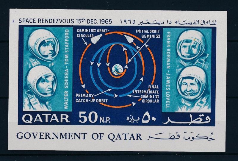 [48643] Qatar 1965 Space Travel Weltraum Astronauts Sheet MNH