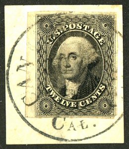 U.S. #17 USED ON PIECE