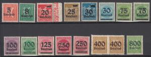 Germany - 1923 Inflation overprinted stamp lot - MNH (2267)