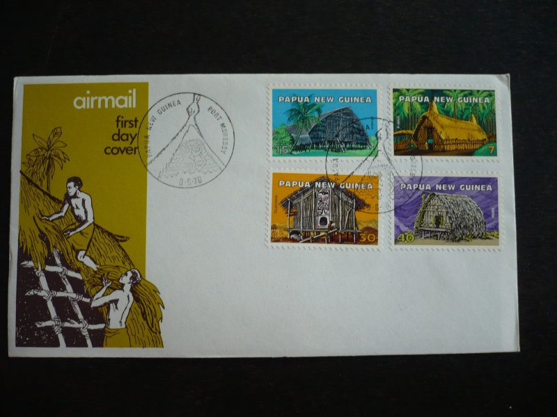 Postal History - Papua New Guinea - Scott# 433-436 - First Day Cover