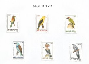 MOLDOVA - 1992 - Birds - Perf 6v Set - M N H