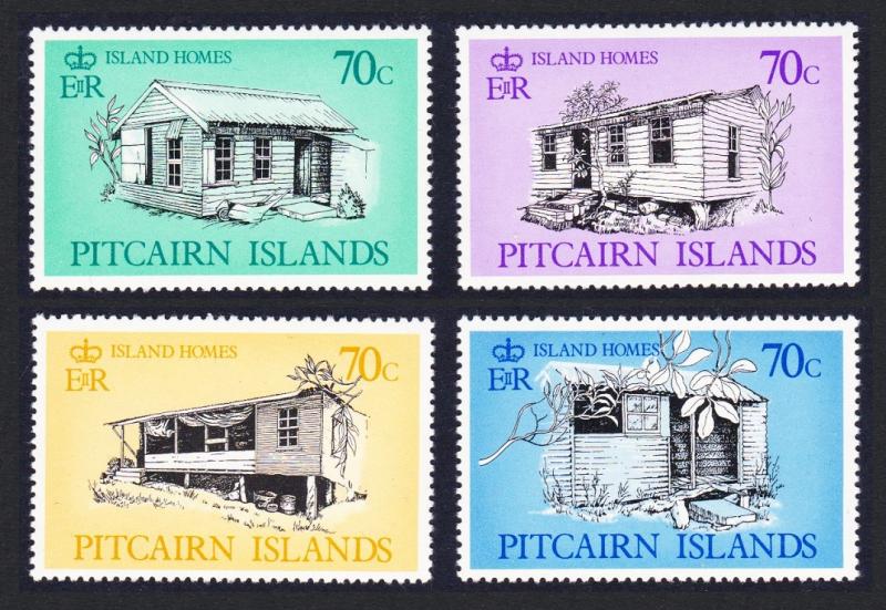 Pitcairn Pitcairn Island Homes 4v SG#300-303 SC#285-288