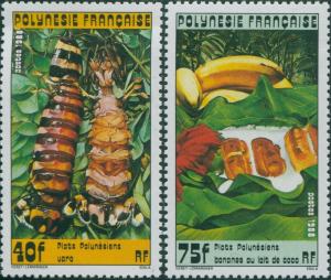 French Polynesia 1988 Sc#474-475,SG524-525 Polynesian Food Dishes set MLH