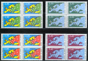 France Sc# 1O47-1O50 MNH Block/4 1990-1991 Official