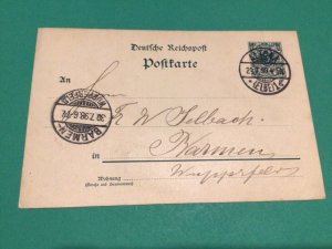 Germany Altrona 1898 uprated postal card to Barmen A14946