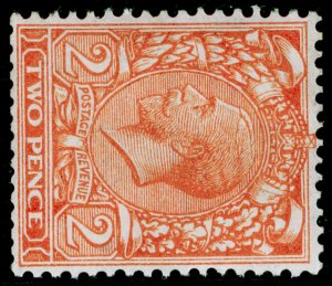 SG421b, 2d orange, M MINT. Cat £100. WMK SIDEWAYS.