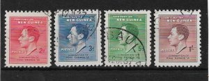 NEW GUINEA 1937 CORONATION SET SG 208/211 FINE USED Cat £6.50