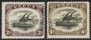 PAPUA 1907 LAKATOI SMALL PAPUA 2D AND 4D WMK SIDEWAYS PERF 11