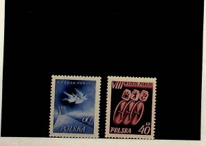 POLAND Sc 680-1 NH ISSUE OF 1955 - BICYCLE RACE