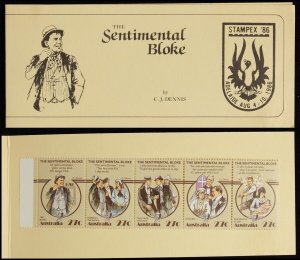 AUSTRALIA 1987 Stampex Adelaide Sentimental Bloke smaller size booklet. MNH **