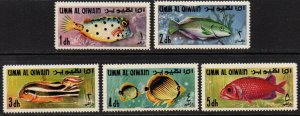 Umm Al Qiwain Fish set of 5 MNH