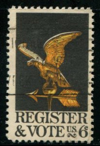 1344 US 6c Register & Vote, used