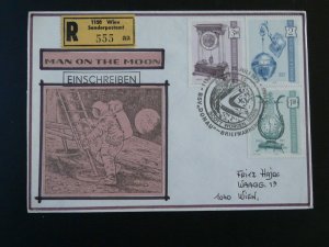 space Apollo XV Man on the Moon registered commemorative cover Austria 98074